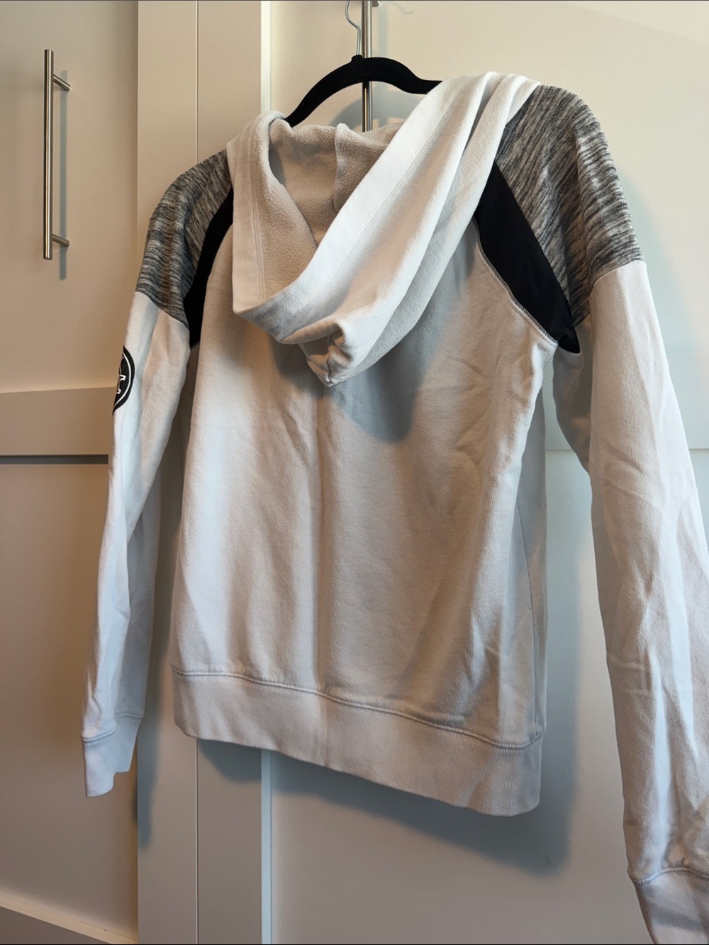 PINK Victoria's Secret White, Black & Gray Zip-Up Hoodie - Picture 6 of 6